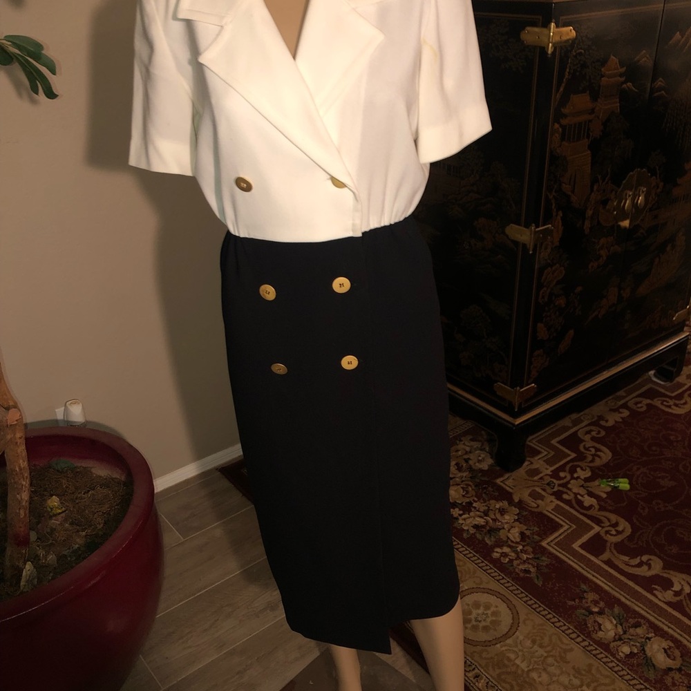 Liz Claiborne black and white dress.
